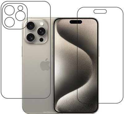 DVMART Front and Back Screen Guard for 9H Apple iPhone 15 Pro Max(Pack of 1)
