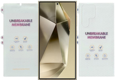ONCRAVES Front and Back Screen Guard for Samsung Galaxy S24 Ultra | Unbreakable Membrane(Pack of 1)