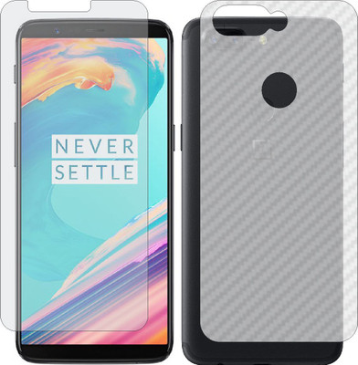 MOBART Front and Back Screen Guard for ONEPLUS 5T (Front Matte Finish & Back 3d Carbon Fiber)(Pack of 2)