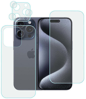 MOKPLZ Front and Back Screen Guard for IPHONE 15 PRO(Pack of 3)