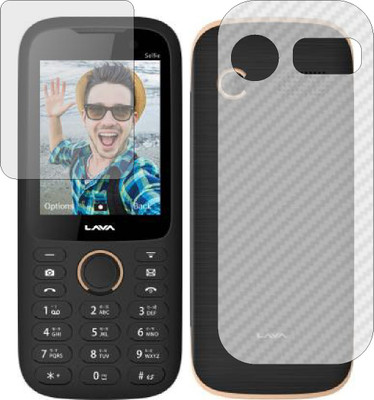 ZINGTEL Front and Back Screen Guard for LAVA ARC SELFIE (Front Matte Finish & Back 3d Carbon Fiber)(Pack of 2)