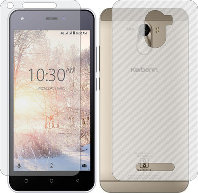 ZINGTEL Front and Back Screen Guard for KARBONN AURA POWER 4G PLUS (Front Matte Finish & Back 3d Carbon Fiber)(Pack of 2)