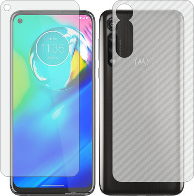 ZINGTEL Front and Back Screen Guard for MOTOROLA MOTO G POWER (Front Matte Finish & Back 3d Carbon Fiber)(Pack of 2)