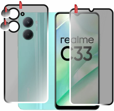 chakoor Front and Back Screen Guard for Realme C33(Pack of 3)