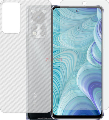 ZINGTEL Front and Back Screen Guard for INFINIX HOT 11 SNFC (Front Matte Finish & Back 3d Carbon Fiber)(Pack of 2)