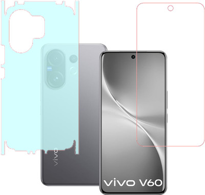 VAYUVAULT Front and Back Screen Guard for vivo V60 5G, Front Screen Guard Glossy finish, Back Screen Guard Matte finish, Back Screen Guard With Side(Pack of 2)
