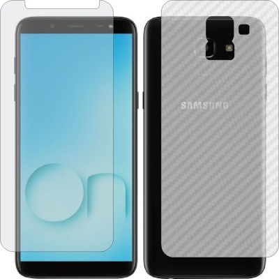 MOBART Front and Back Screen Guard for SAMSUNG J600GF GALAXY ON6 (Front Matte Finish & Back 3d Carbon Fiber)(Pack of 2)