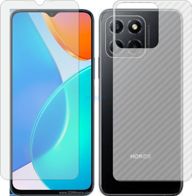 MOBART Front and Back Screen Guard for HONOR X 6 VNELX1 (Front Matte Finish & Back 3d Carbon Fiber)(Pack of 2)