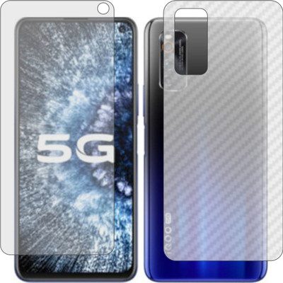 ZINGTEL Front and Back Screen Guard for VIVO IQOO NEO 3 (Front Matte Finish & Back 3d Carbon Fiber)(Pack of 2)