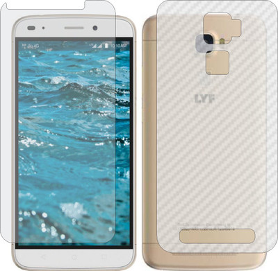 ZINGTEL Front and Back Screen Guard for JIO LYF WATER 9 (Front Matte Finish & Back 3d Carbon Fiber)(Pack of 2)