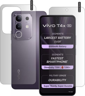 SHIVAAY Front and Back Screen Guard for vivo T4x 5G, T4X(Pack of 2)