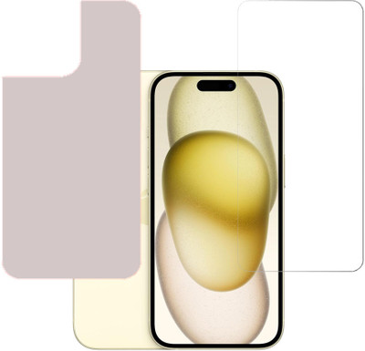 KARTRAY Front and Back Screen Guard for Apple iPhone 15(Pack of 2)