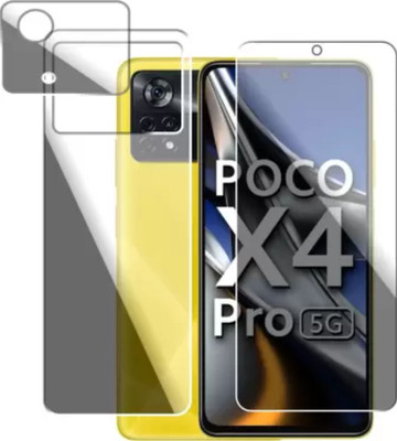 chakoor Front and Back Screen Guard for POCO X4 PRO 5G(Pack of 3)