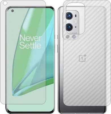MOBART Front and Back Screen Guard for ONEPLUS 9 PRO (Front Matte Finish & Back 3d Carbon Fiber)(Pack of 2)