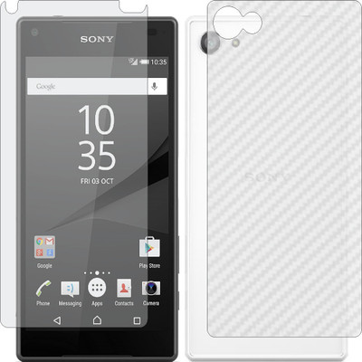 MOBART Front and Back Screen Guard for SONY XPERIA Z5 COMPACT (Front Matte Finish & Back 3d Carbon Fiber)(Pack of 2)