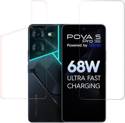 SPRITZEN Front and Back Screen Guard for Tecno Pova 5 Pro 5G(Pack of 2)