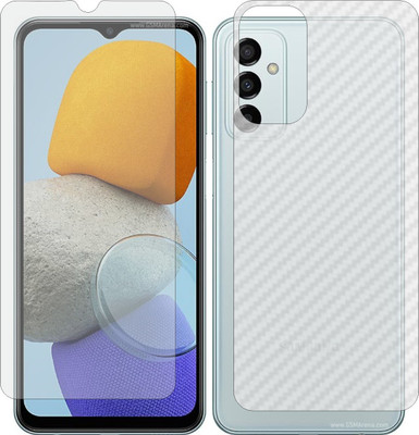 MOBART Front and Back Screen Guard for SAMSUNG GALAXY M23 (Front Matte Finish & Back 3d Carbon Fiber)(Pack of 2)