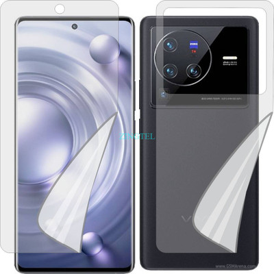 ZINGTEL Front and Back Screen Guard for VIVO X80 PRO 5G (Edge To Edge TPU Covers Curved Edges)(Pack of 2)