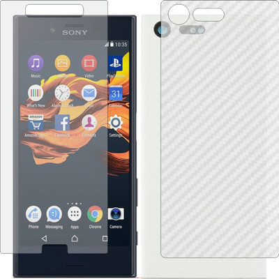 Mobling Front and Back Screen Guard for SONY XPERIA X COMPACT (Front 9H Hardness Matte & Carbon Fiber Skin for Back)(Pack of 2)
