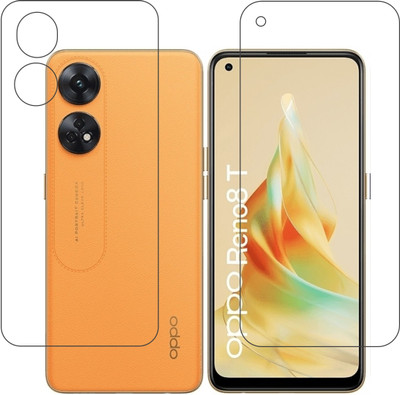 DVTECH Front and Back Screen Guard for 9H Crystal Clear Front And TPU BackOppo Reno8 T(Pack of 1)