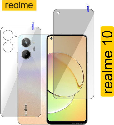 PONDRIK Front and Back Screen Guard for Realme 10(Pack of 2)