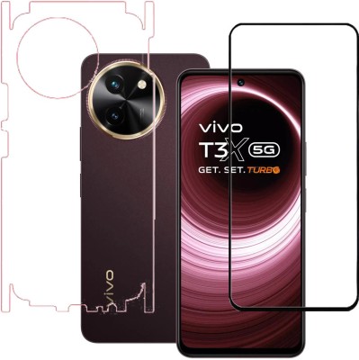 SPRITZEN Front and Back Screen Guard for Vivo T3x 5G(Pack of 2)