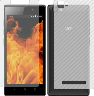 ZINGTEL Front and Back Screen Guard for LYF FLAME 8 (Front Matte Finish & Back 3d Carbon Fiber)(Pack of 2)