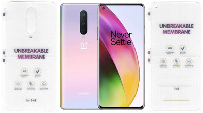 ELEF Front and Back Screen Guard for OnePlus 8 Matte Finish Unbreakable Membrane Front Back Screen Guard(Pack of 1)