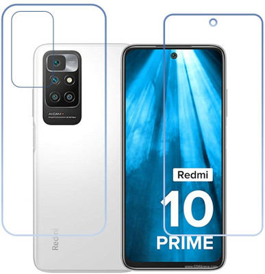 DVTECH Front and Back Screen Guard for 9H Crystal Clear Front And Carbon Fiber BackRedmi 10 Prime(Pack of 1)