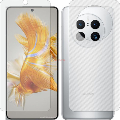 ZINGTEL Front and Back Screen Guard for HUAWEI MATE 50 CETAL00 (Front Matte Finish & Back 3d Carbon Fiber)(Pack of 2)