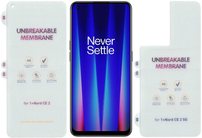 VOSKI Front and Back Screen Guard for OnePlus Nord CE 2 Matte Finish Unbreakable Membrane Front Back Screen Guard(Pack of 1)