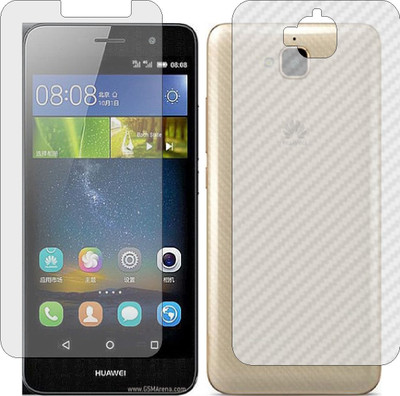 Mobling Front and Back Screen Guard for HUAWEI HONOR Y6 PRO (Front 9H Hardness Matte & Carbon Fiber Skin for Back)(Pack of 2)