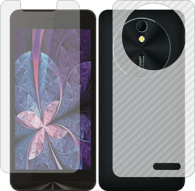 Mobling Front and Back Screen Guard for INTEX AQUA RING (Front 9H Hardness Matte & Carbon Fiber Skin for Back)(Pack of 2)