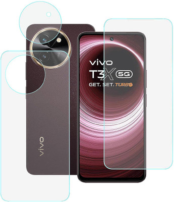 MOKPLZ Front and Back Screen Guard for VIVO T3X 5G(Pack of 3)