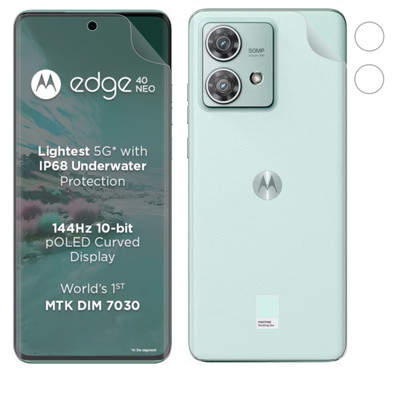 Vatsin Front and Back Screen Guard for Motorola EDGE40 Neo(Pack of 3)