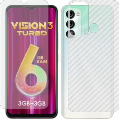 Mobling Front and Back Screen Guard for Itel Vision 3 Turbo (Matte Front & Carbon Fiber Skin for Back)(Pack of 2)