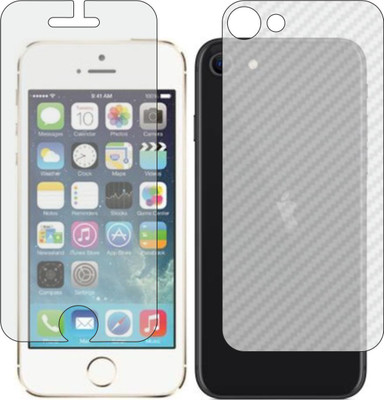 MOBART Front and Back Screen Guard for IPHONE SE (Front Matte Finish & Back 3d Carbon Fiber)(Pack of 2)