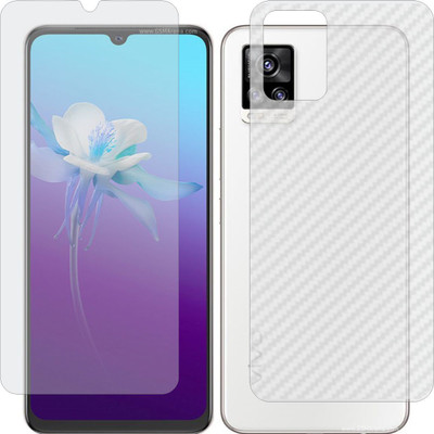 MOBART Front and Back Screen Guard for VIVO V2025 (Front Matte Finish & Back 3d Carbon Fiber)(Pack of 2)