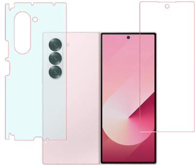 KARTRAY Front and Back Screen Guard for Samsung Galaxy Z Fold 6, Front Clear, Back Matt(Pack of 2)