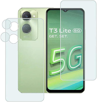 MOKPLZ Front and Back Screen Guard for VIVO T3 LITE 5G(Pack of 3)