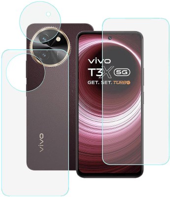 MOKPLZ Front and Back Screen Guard for VIVO T3X 5G(Pack of 3)