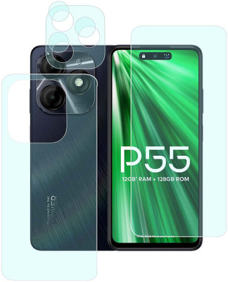 MOKPLZ Front and Back Screen Guard for ITEL P55(Pack of 3)