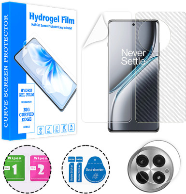 SOMTONE Front and Back Screen Guard for OnePlus Ace 3 Pro 5G (1 HYDROGEL SCREEN PROTECTOR WITH 1 CARBON FIBER SKIN AND 1 CAMERA LENS PROTECTOR)(Pack of 1)