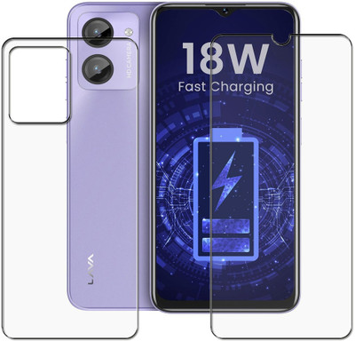 tombik Front and Back Screen Guard for XCW319-Lava O1(Pack of 2)