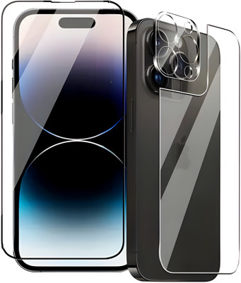 Proxel Front and Back Screen Guard for iPhone 14 Pro Max, Transparent Camera Lens Protector With Front Back Screen Protector For iPhone 14 Pro Max, iPhone 14 Pro Max Transparent Front Back Screen Protector With Camera Protector(Pack of 3)