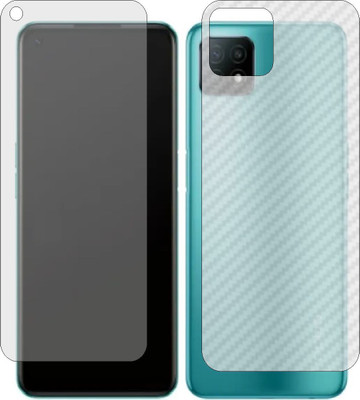 ZINGTEL Front and Back Screen Guard for OPPO A73 5G (Front Matte Finish & Back 3d Carbon Fiber)(Pack of 2)