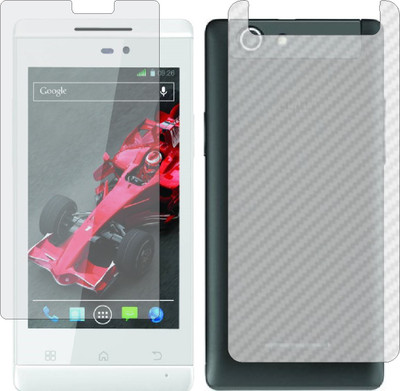 MOBART Front and Back Screen Guard for XOLO A500S (Front Matte Finish & Back 3d Carbon Fiber)(Pack of 2)