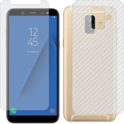 ZINGTEL Front and Back Screen Guard for SAMSUNG A6 2018 (Front Matte Finish & Back 3d Carbon Fiber)(Pack of 2)