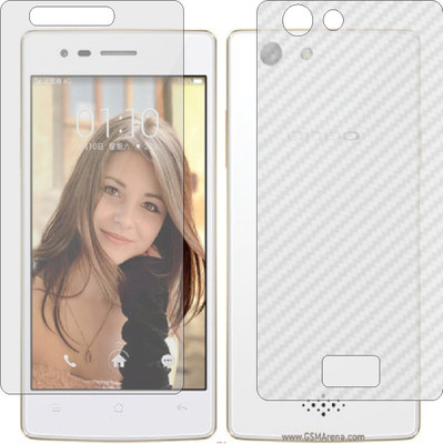 Mobling Front and Back Screen Guard for OPPO NEO A31 (Front 9H Hardness Matte & Carbon Fiber Skin for Back)(Pack of 2)
