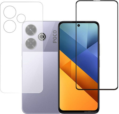 KANCHA Front and Back Screen Guard for Poco M6 4G, M6 4G, Xiaomi Poco M6 4G, MI Poco M6 4G(Pack of 2)